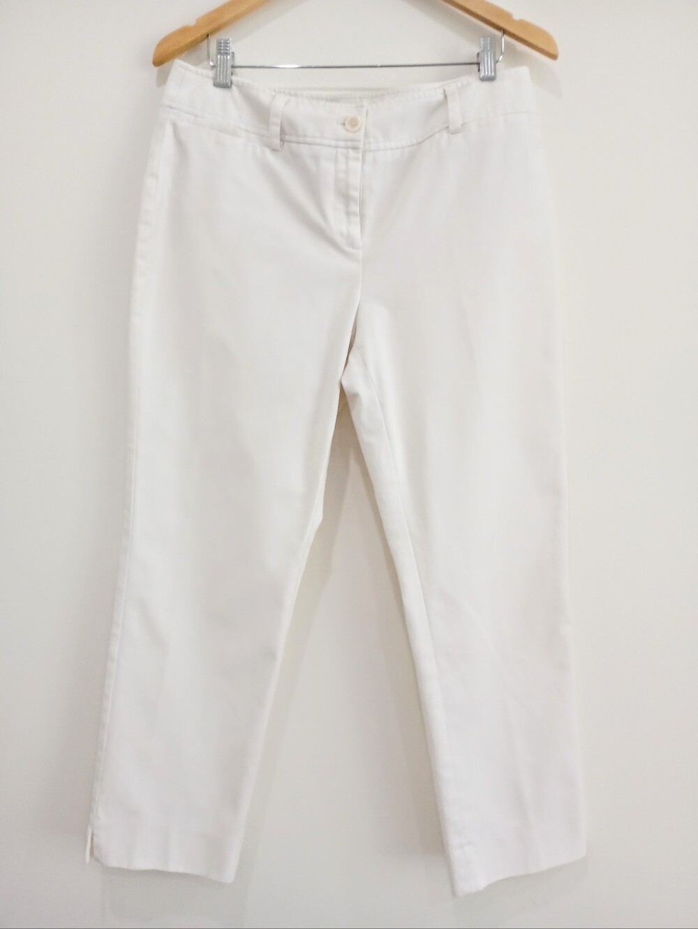 Rafaella Petites Crisp White Straight-Leg Pants Sz 12P